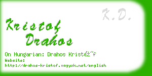 kristof drahos business card